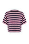 Navy Blue Striped Regular/Normal Fit Polo Neck Tok Cotton Knitted T-Shirt Twoss26Ts00032 - 6