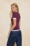 بلوزة محبوكة ناعمة بأكمام قصيرة وأزرار من ماركة Mürdüm TWOSS26BZ00095 - 7