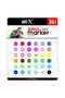 Art-X Double Sided Acrylic Marker Professional Pen Set - 36 Colors 18058 - 4