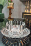 6-Person Crystal Glass Cookie Dessert Plate Set (12 Pieces) - 3