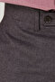 Men's Burgundy-Gray Wool Slim Fit Slim Fit Mono Collar Print Vest Suit - 6