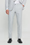 Slim Fit Slim Fit Mono Collar Cover Pocket Gray Suit - 6