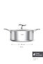 Plasma Steel 316+ 3Ply Fireproof Non-Stick Steel Pot 24 cm - 2