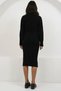 Women's Black Turtleneck Knitwear Sweater and Skirt Set Alc-X14857 - 4