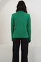 Green Stand Collar Knitwear Sweater Alc-X14858 - 4