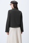 Dark Brown Hakim Collar Shepherd Stitched Cardigan Alc-X14726 - 8