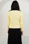 Yellow Fur Collar Knitwear Cardigan Alc-X14869 - 4