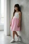 Pink Girl 100% Cotton Color Block Strap Mini Knitted Dress Tkdss25El00073 - 2