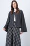 Women's Anthracite Crew Neck Wide Cut Knitwear Jacket Alc-X14712 - 4