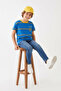 Blue Boy Striped Printed Knitted T-Shirt Tkdss25Ts00063 - 2