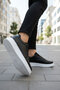 Black-White Patent Leather Women's Sneaker 19845 - 4