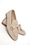 Beige Suede Women's Loafer Shoes 21162 - 6