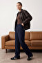 Siyah Wide Leg/Geniş Paça Pileli Dokuma Kumaş Pantolon TWOSS21PL0155 - 3