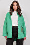 Women's Green Pocket Detailed Quilted Shirt Jacket Alc-X14986 - 5