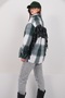 Women's Green Leather Back Tassel Pocket Lumberjack Shirt Jacket Alc-X14995