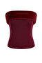 Black Fur Detailed Strapless Party Blouse Tprss26Bz00011 - 5