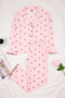 Pembe Çiçekli Fırfır ve Baby Overloklu Bürümcük Dokulu Örme Pijama Takımı THMSS26PT00017 - 5