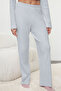 Mavi Fırçalı Soft Fitilli Hırka Örme Pijama Takımı THMAW25PT00074 - 6