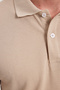 Men's standard fit comfortable cut cotton soft textured plain pike long sleeve stone polo collar sweatshirt - 7