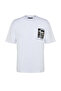 Beyaz Oversize/Geniş Kesim Kısa Kol Manzara Baskılı %100 Pamuk T-Shirt TMNSS23TS00242 - 7