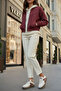 Beige-Burgundy Women's Sneaker 21249 - 3