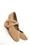 Nude Suede Women's Ballerinas 21261 - 6