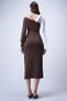Brown Shirt Collar Detailed Midi Dress Alc-X15046 - 6