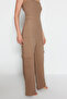 Camel Kargo Cepli Straplez Yaka Maxi Dokuma Tulum TWOSS23TU00192 - 2