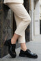 Black Women's Loafer Shoes 21062 - 3
