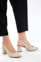 Beige Women's Classic Heeled Shoes 20371