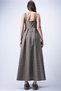 Women's Khaki Thick Strap Skirt Pleated Maxi Length Dress Alc-X15049 - 7