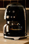 Dcf02bleu Filter Coffee Machine, 50's Style, Black