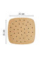50-Piece Square Hole Airfryer Baking Paper Oil-Repellent Fryer Paper Chamber Protector - 2