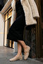 Beige Quilted Women's Ballerinas 20924 - 3