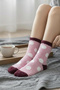 Pink-Multicolor 2-Piece Heart Towel Knitted Socks Thmaw26Co00014 - 2