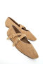 Nude Suede Women's Ballerinas 21261 - 4