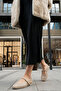 Beige Quilted Women's Ballerinas 20924 - 5