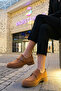 Tan Suede Women's Loafer Shoes 21094