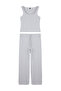 Wardrobe Essentials-Gri Melanj Fitted/Vücuda Oturan İspanyol Paça Örme Alt-Üst Takım TWOSS26AU00010 - 7