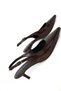 Brown Patent Leather Women's Classic Heeled Shoes 21266 - 4