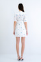 Blue Baby Collar, Scallop and Embroidered Lined Mini Dress Alc-X15188 - 6