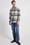 Men's Slim Fit slim fit checkered winter lumberjack shirt - 2