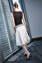 Limited Edition Brown Fitted Asymmetric Collar Accessory Snap Fastener Knitted Bodysuit Twoss26Bd00003 - 5
