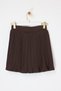 Brown Pleated Elastic Waist Shorts Skirt Tdrss26Sr00005 - 4