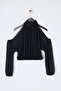 Black Tulle Blouse Tdrss26Bz00004 - 5