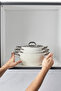 x Refika Swiss Crystal 6-Piece Midi Nonstick Cookware Set with Metal Handles, Requires No Oil, Creamy - 10