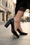 Black Crocodile Women's Classic Heeled Shoes 15313 - 2