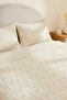 Lacera Embroidered Double Duvet Cover Set Ecru - 4
