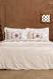 Layali Embroidered Double Duvet Cover Set White