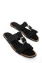 Black Suede Women's Slippers 21339 - 7